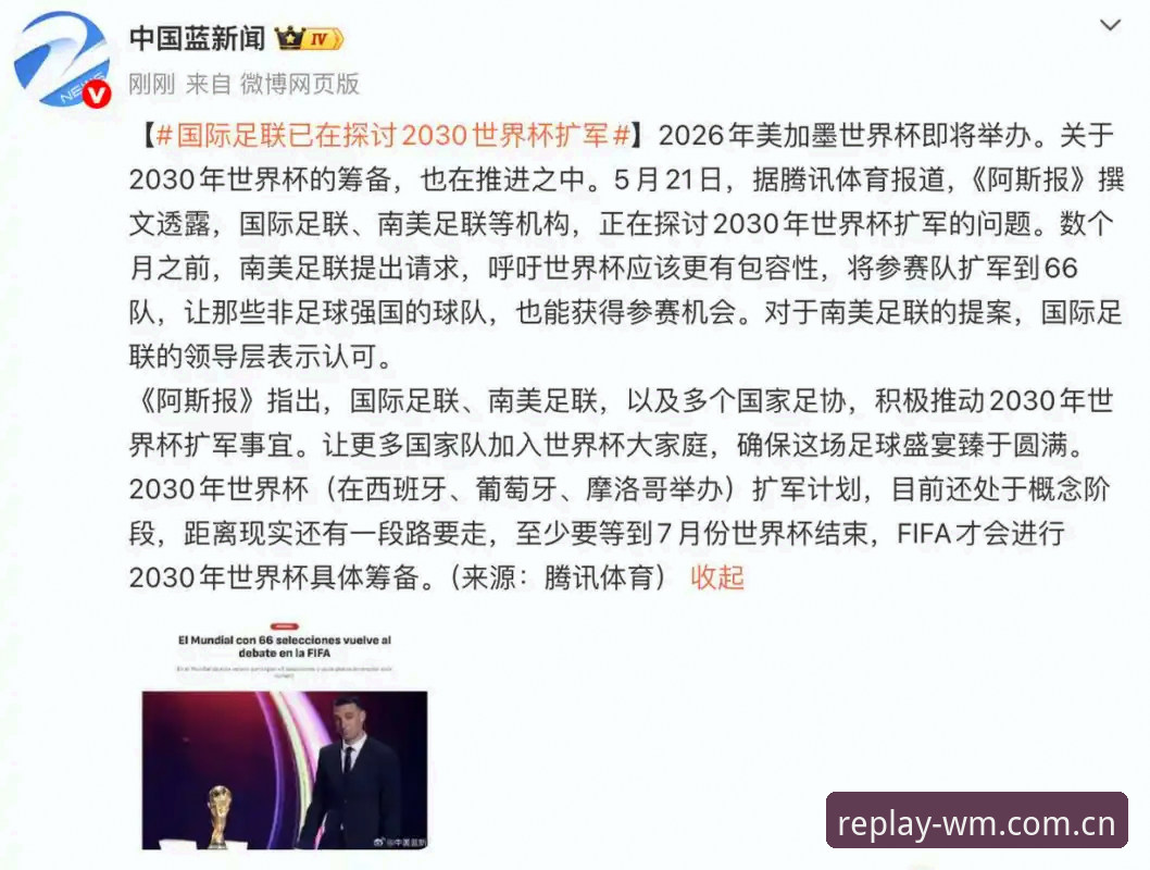 2030年世界杯扩军66队 vs 48队：中国男足的机会与挑战在完美体育平台深度解读